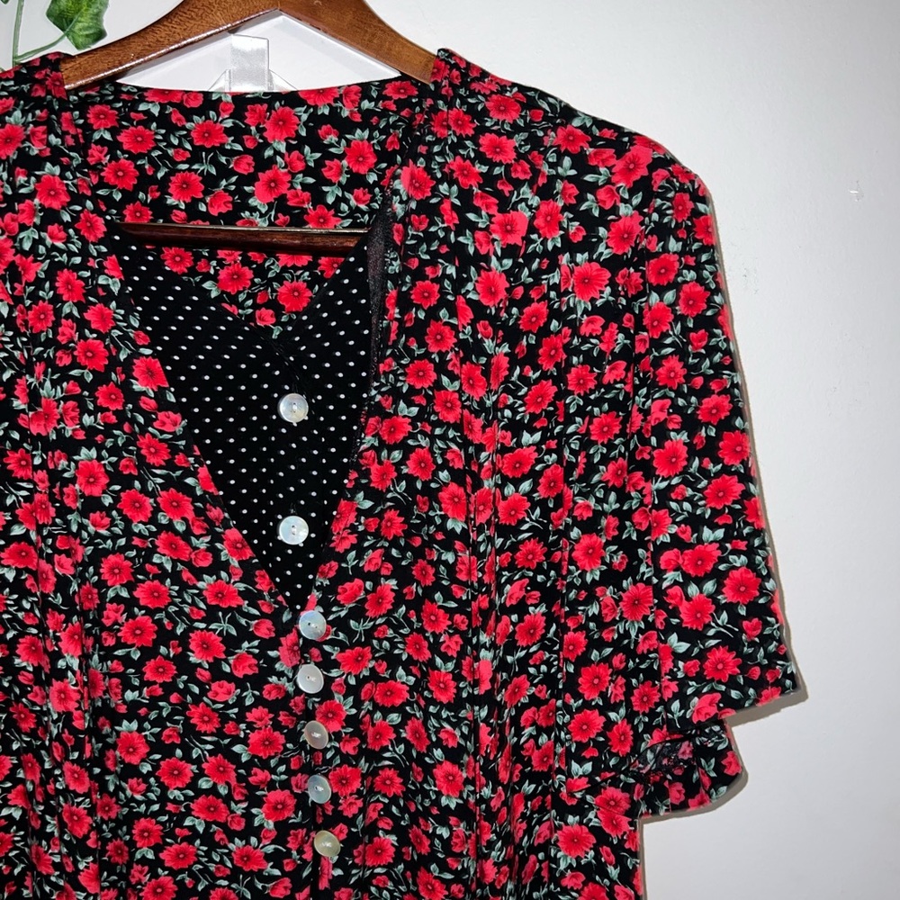 VINTAGE FLORAL MIDI DRESS